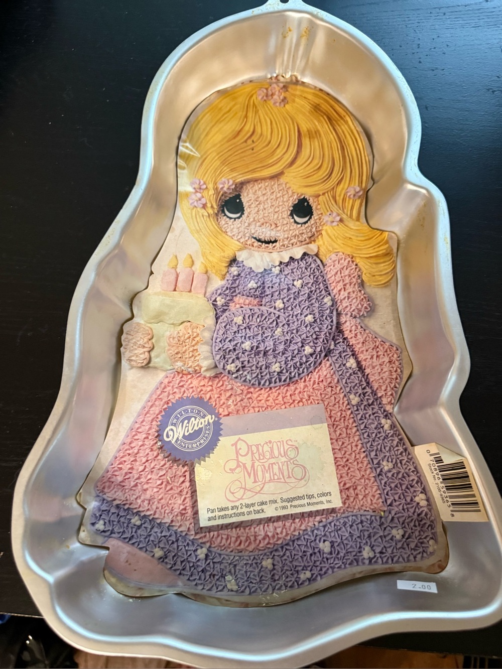 Vintage Wilton Precious Moments Birthday Girl Cake Pan 1993 w/ Original Insert